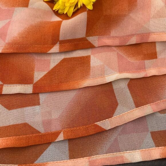 CAbi PINWHEEL SLEEVELESS TOP/TANK L New! Beautiful peach/pink & brick color. - Picture 8 of 12